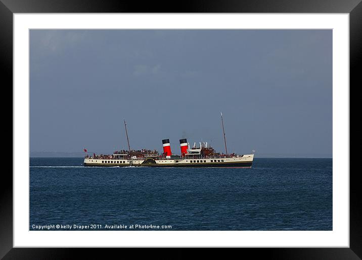 PS Waverley Paddle Steamer Framed Mounted Print by kelly Draper