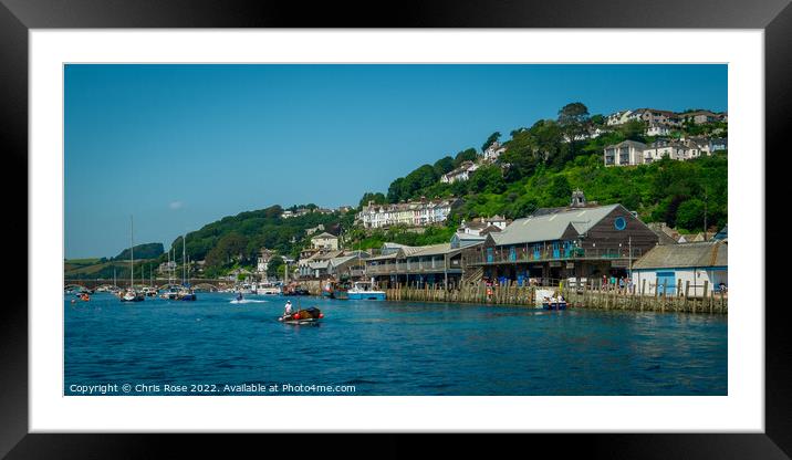 Looe Harbour summer sunshine Framed Mounted Print by Chris Rose