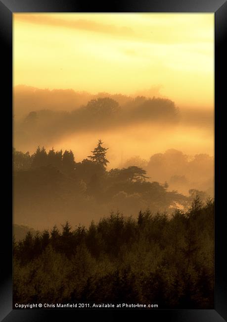 Misty Morning Framed Print by Chris Manfield