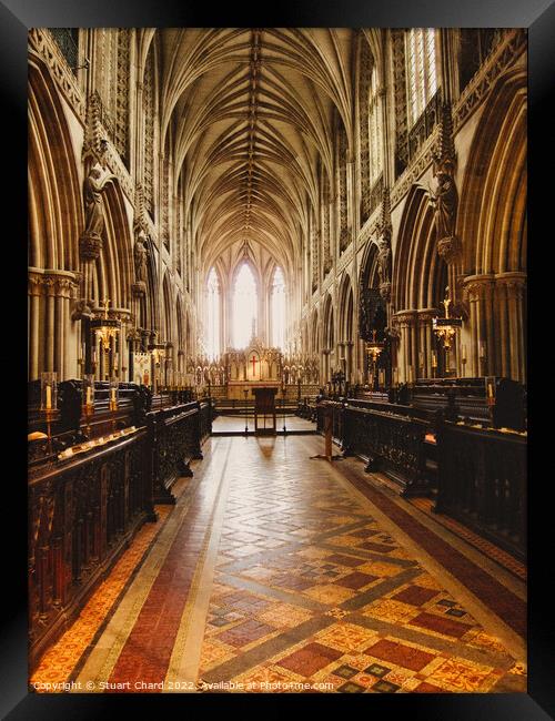 Lichfield Cathedral Interior Framed Print by Travel and Pixels 