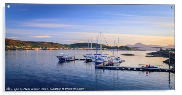 Boats at Kyle of Lochalsh Highland Scotland Acrylic by Chris Warren
