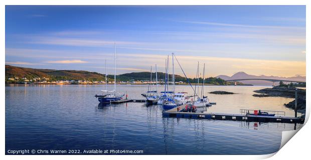 Boats at Kyle of Lochalsh Highland Scotland Print by Chris Warren