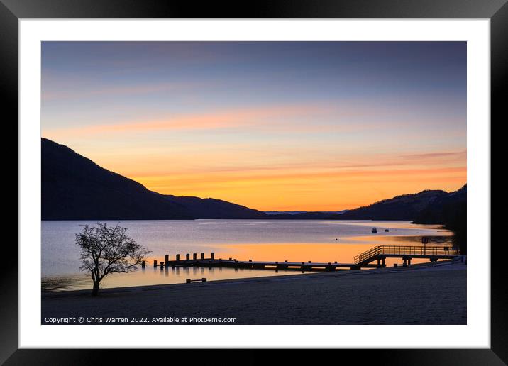 Loch Lomond Argyll and Bute Scotland at sunrise Framed Mounted Print by Chris Warren
