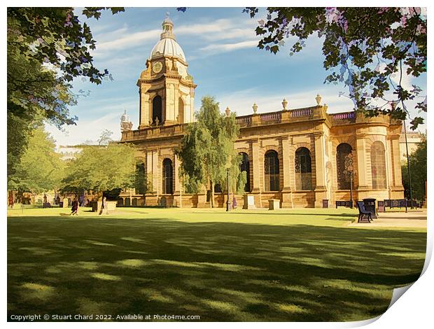 St Philips Cathedral Birmingham Print by Travel and Pixels 