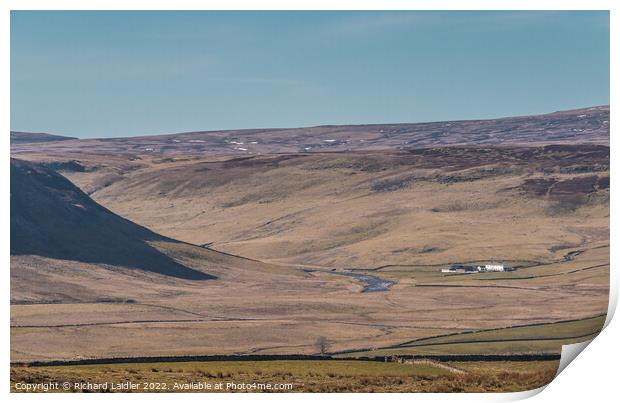 Widdybank Farm and Fell, Teesdale Print by Richard Laidler