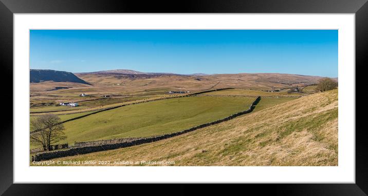 Cronkley Scar to Harwood Panorama Framed Mounted Print by Richard Laidler