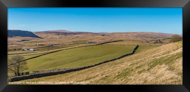 Cronkley Scar to Harwood Panorama Framed Print by Richard Laidler