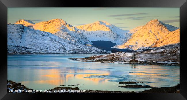 Dawn at Loch Arklet  Stirling Scotland in winter  Framed Print by Chris Warren