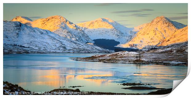 Dawn at Loch Arklet  Stirling Scotland in winter  Print by Chris Warren