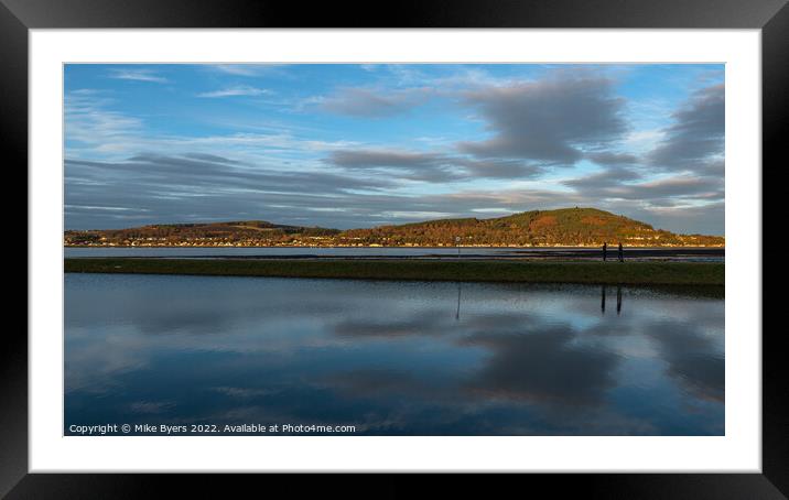 Serene Evening Stroll Along Scottish Waterway Framed Mounted Print by Mike Byers