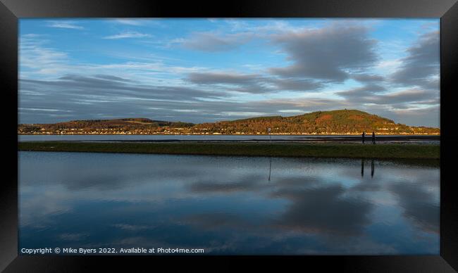 Serene Evening Stroll Along Scottish Waterway Framed Print by Mike Byers