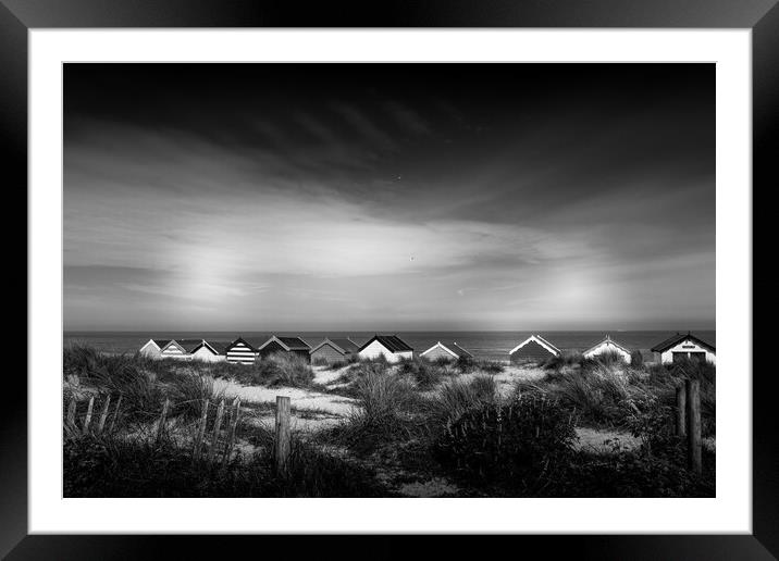 Beach Huts Framed Mounted Print by chris smith