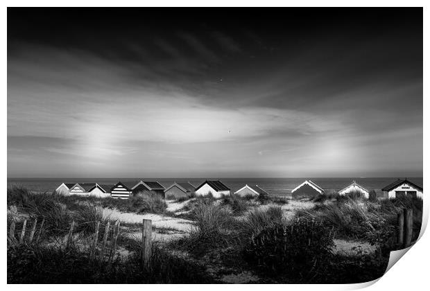 Beach Huts Print by chris smith