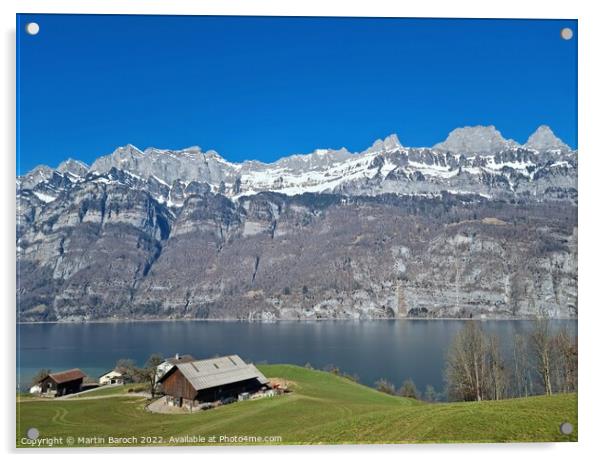 Typical Swiss panorama Acrylic by Martin Baroch