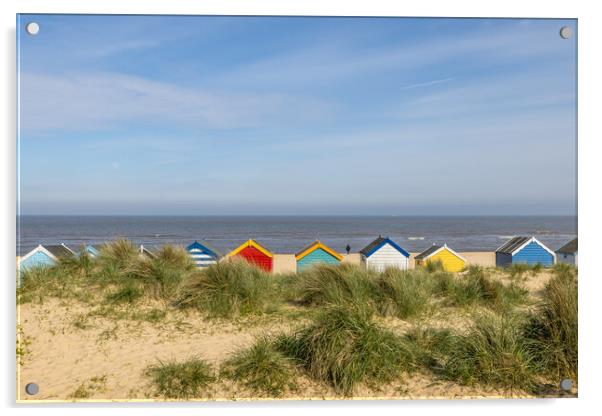 Colourful Beach Huts Acrylic by chris smith