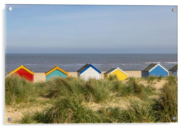 Colourful Beach Huts Acrylic by chris smith