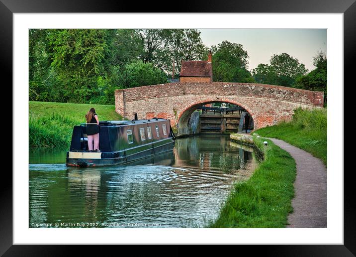 Serenity on the Grand Union Canal Framed Mounted Print by Martin Day