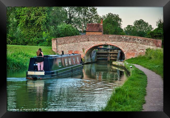 Serenity on the Grand Union Canal Framed Print by Martin Day