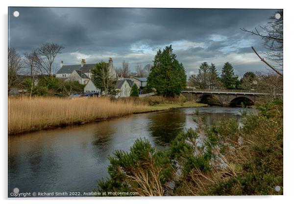 River Broadford and road bridge Acrylic by Richard Smith