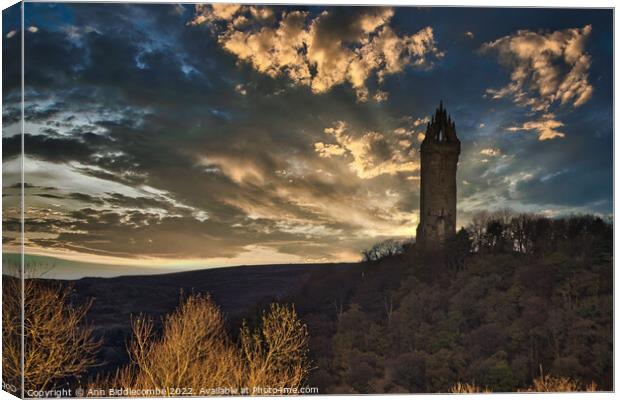 Wallace monument Canvas Print by Ann Biddlecombe
