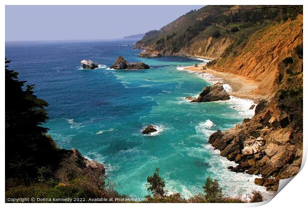 Pacific Coast Blues Print by Donna Kennedy