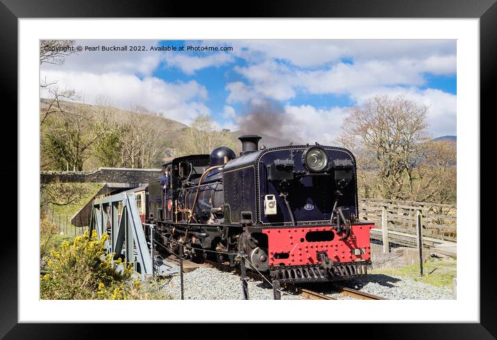 Welsh Highland Railway Steam Train Snowdonia Framed Mounted Print by Pearl Bucknall