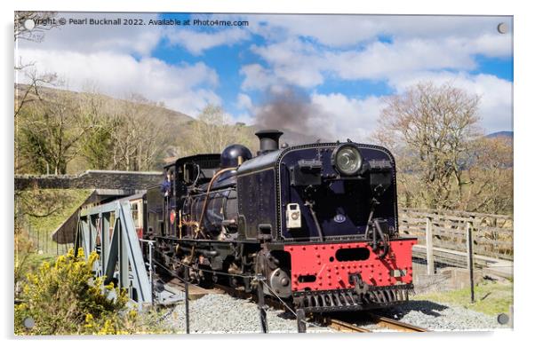 Welsh Highland Railway Steam Train Snowdonia Acrylic by Pearl Bucknall