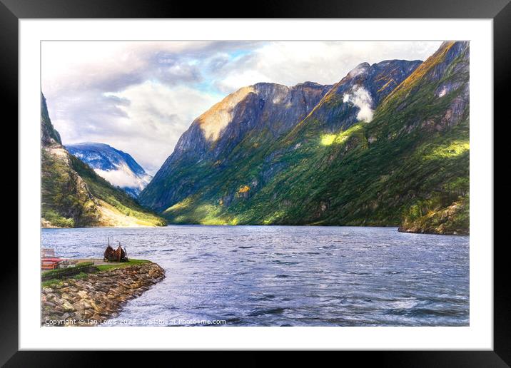 Land of the Vikings Framed Mounted Print by Ian Lewis