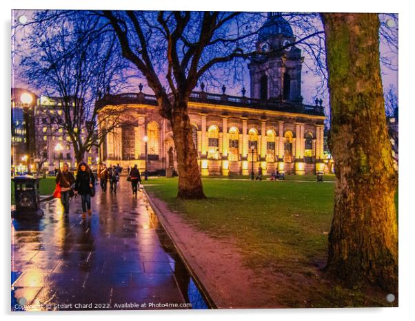 St Philips cathedral at night Acrylic by Travel and Pixels 