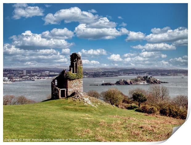 The Enchanting Ruins of Mount Edgcumbe Print by Roger Mechan