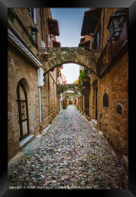 Rhodes old town street Framed Print by Travel and Pixels 