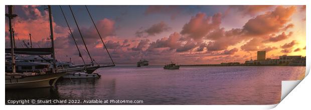 Rhodes harbor at sunset Print by Travel and Pixels 