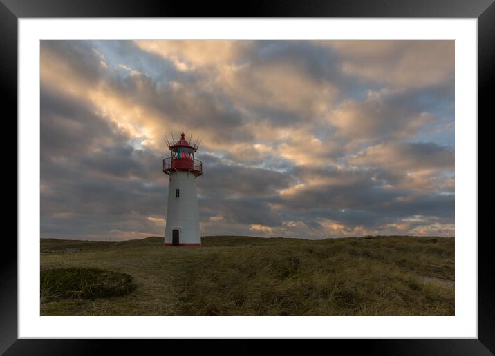 Dramatic sky over lighthouse Framed Mounted Print by Thomas Schaeffer