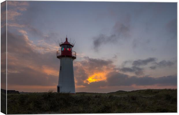 Dramatic sky at the lighthouse Canvas Print by Thomas Schaeffer