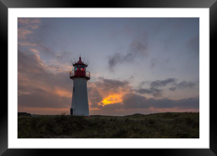 Dramatic sky at the lighthouse Framed Mounted Print by Thomas Schaeffer