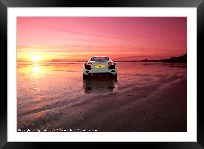 R8 on a beach Framed Mounted Print by Rory Trappe