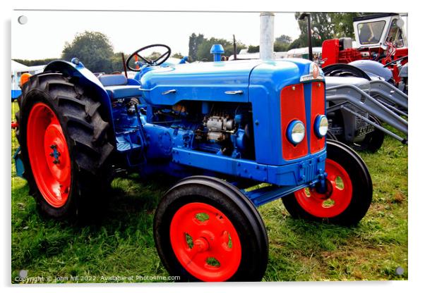 Restored Vintage Tractor Acrylic by john hill