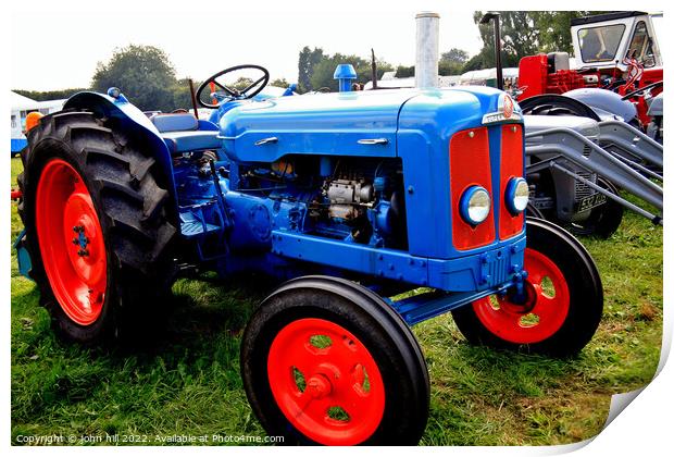 Restored Vintage Tractor Print by john hill