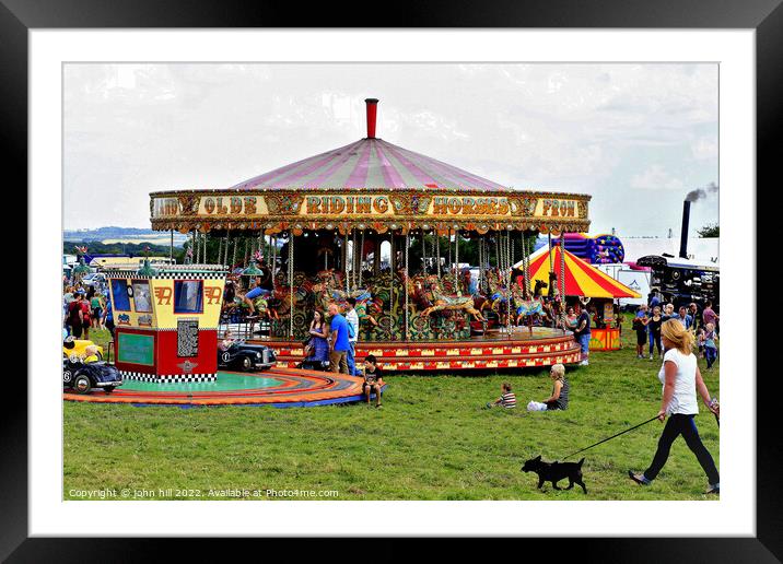 countryside Fun Fair. Framed Mounted Print by john hill