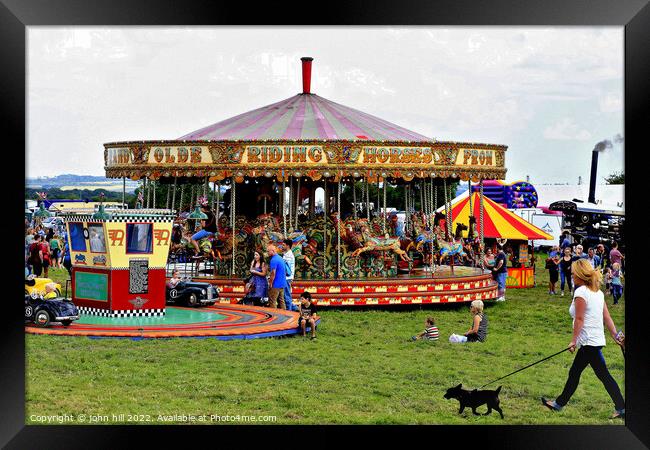 countryside Fun Fair. Framed Print by john hill