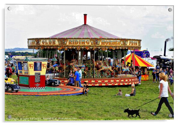 countryside Fun Fair. Acrylic by john hill