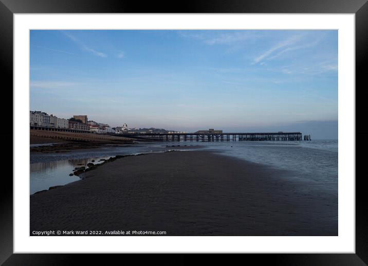 Low Tide in Hastings Framed Mounted Print by Mark Ward
