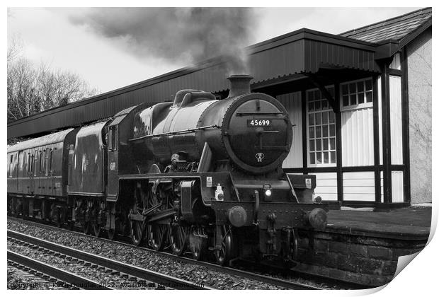 Steam Train at Halton Station Print by Keith Douglas