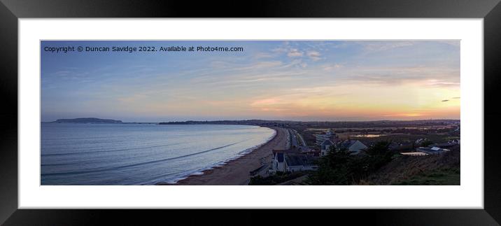 Panoramic Sunset over Weymouth Framed Mounted Print by Duncan Savidge