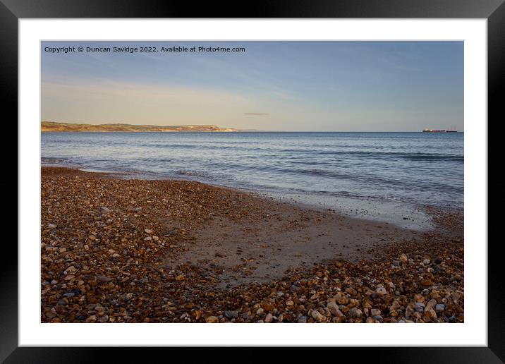Weymouth Greenhill Beach Framed Mounted Print by Duncan Savidge
