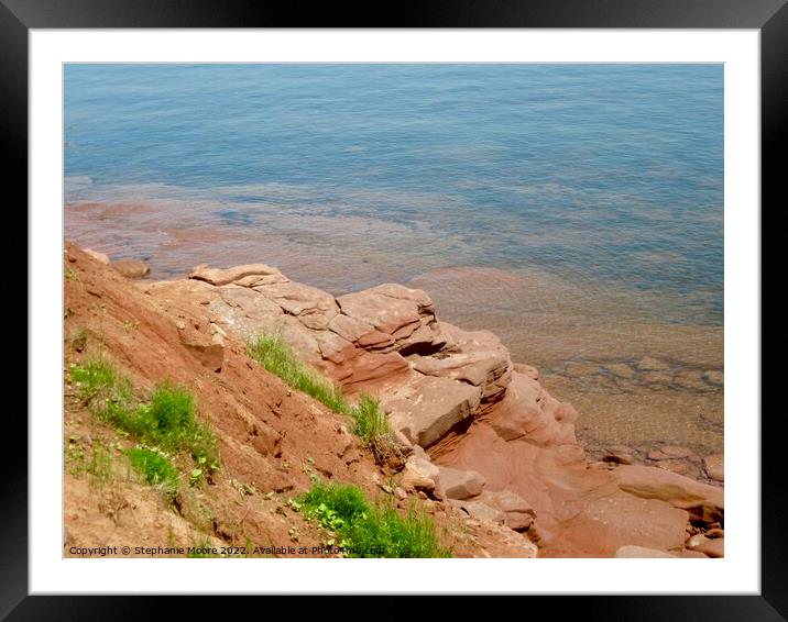 Red Cliff of PEI Framed Mounted Print by Stephanie Moore