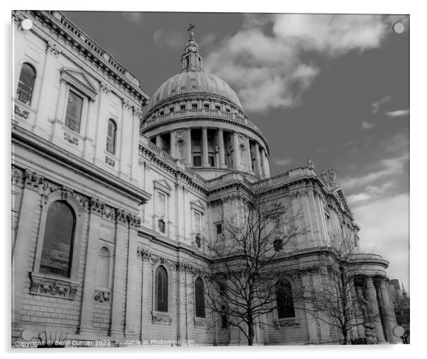 Majestic St Pauls Cathedral Acrylic by Beryl Curran