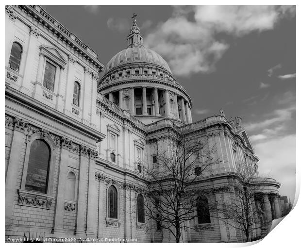 Majestic St Pauls Cathedral Print by Beryl Curran