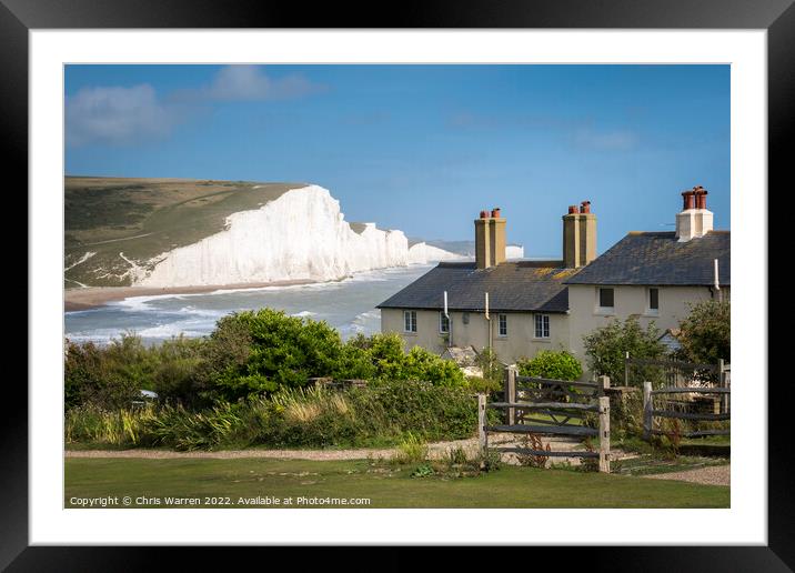 Severn Sisters Beachy Head East Sussex Framed Mounted Print by Chris Warren