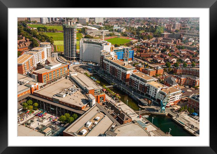 Gunwharf Quays, Portsmouth Framed Mounted Print by Gerry Walden LRPS
